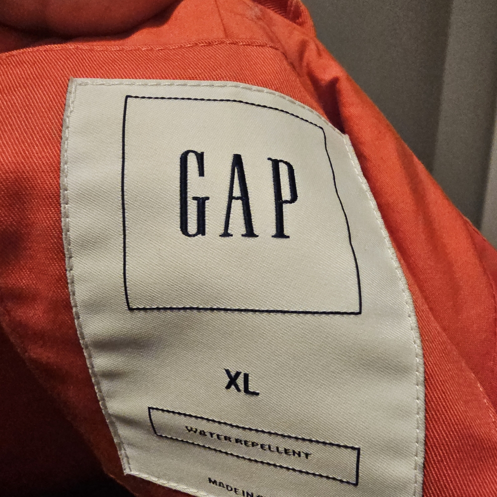 GAP Women's Bright Red Utility Jacket Sz  XL Cropped Anorak - Picture 9 of 15